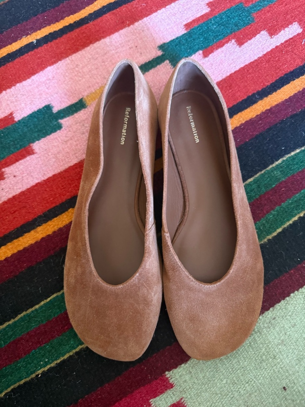Stunning Reformation Brown Suede Flats